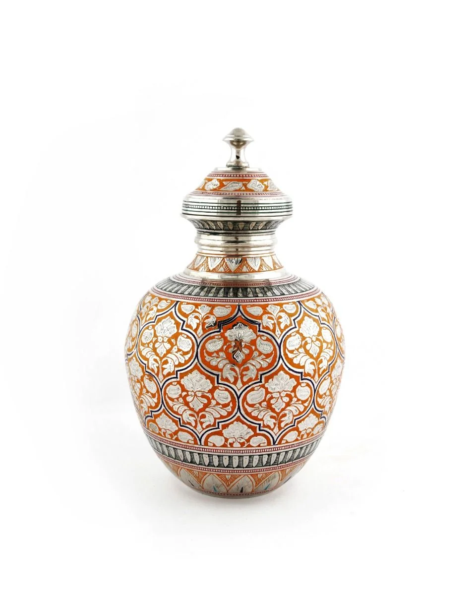 24_1__1-1 Brass Handcrafted Kalash Red - Image 1