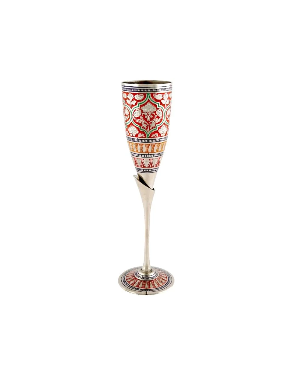 26_1__1 Brass Handcrafted Paimana Nepali Glass 9″ - Image 1