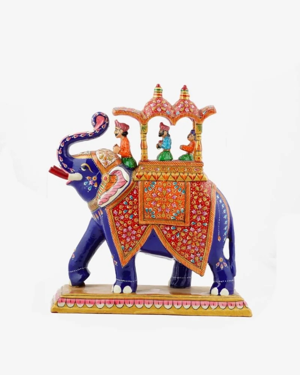 3 Metal Handcrafted Ambabri Elephant - Image 1