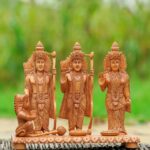Hand Carved Lord Rama, Laxmana, Sita and Hanuman Figurine