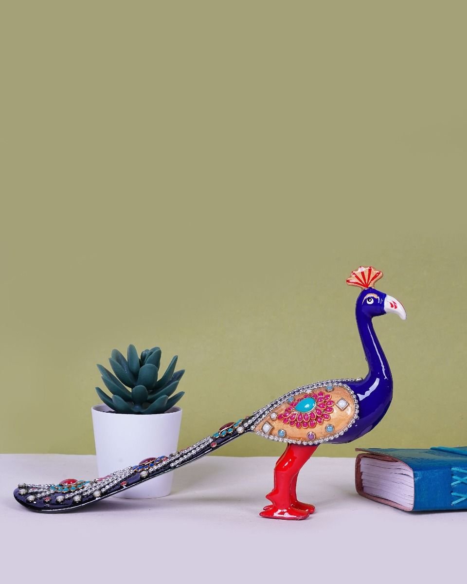 dsc07374_1 Metal Handcrafted Decorative Peacock – 3 inch - Image 1